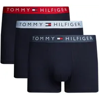 Trunk TOMMY HILFIGER UNDERWEAR "3P TRUNK WB" Gr. M (50), breezy blue/pri red/mil denim Herren Unterhosen mit Logobund