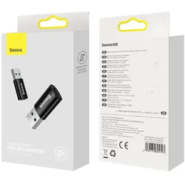 Baseus Ingenuity Series Mini OTG Adapter USB-A auf USB-C Adapter, Schwarz