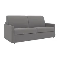 vente-unique - Schlafsofa 3 Calife - Polyester - hellgrau