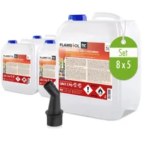 Höfer Chemie Flambiol Bioethanol 100% Hochrein 8 x 5l