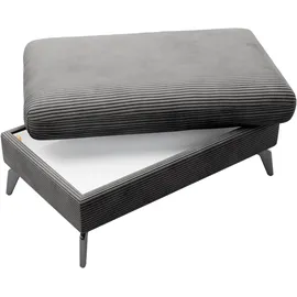 sit&more Stauraumhocker Morris Jubi 103 x 44 x 69 cm Polyester Grau