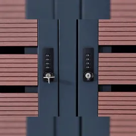 Proregal Mülltonnenverkleidung 124 x 200 x 84 cm walnuss