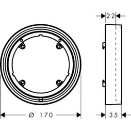 Axor Verlängerungsrosette, rund, 13646330,