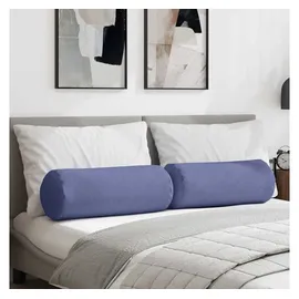 vidaXL Bolsterkissen 2 Stück Jeans blau Ø 25 x 70 cm Stoff