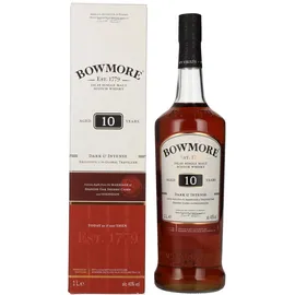 Bowmore 10 Years Old Dark & Intense Islay Single Malt 40% vol 1 l