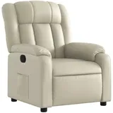 vidaXL Relaxsessel mit Liegefunktion Kunstleder 50 x 98 x 50 cm Creme