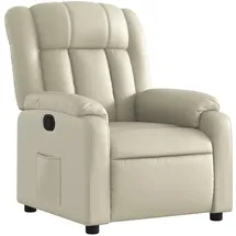 vidaXL Relaxsessel mit Liegefunktion Kunstleder 50 x 98 x 50 cm Creme