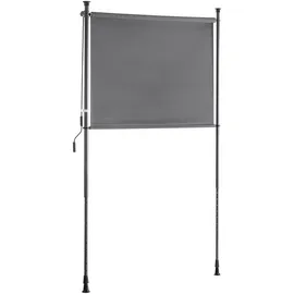Konifera Senkrechtmarkise 120 x 225 cm grau Aluminium