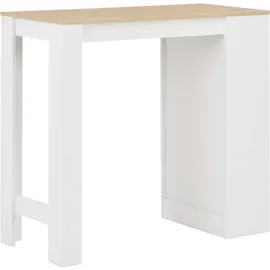 vidaXL Bartisch mit Regal 110 x 50 x 103 cm Weiß