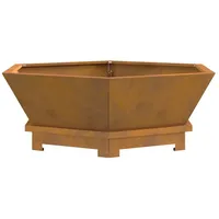 vidaXL Feuerstelle Sechseckig 75x75x28 cm Cortenstahl Vidaxl