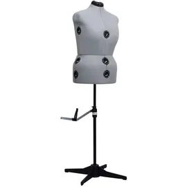 vidaXL Schneiderpuppe Verstellbar Weiblich Grau L 44-50