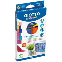 GIOTTO Decor Wachsmalblöcke, 12 Farben