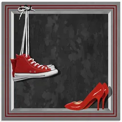 Artland Glasbild »Die roten Schuhe«, Mode, (1 St.), in verschiedenen Größen Artland Farbe Bild(er): rot