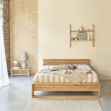 Bett aus Teak massiv 160x200cm 2 Personen exotisch Schlafzimmer Neu Tikamoon