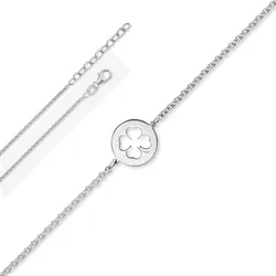 Silberarmband ONE ELEMENT "Kleeblatt Armband aus 925 Silber 16 cm", silber, Armbänder, Damen, 16, Silber 925 (Sterlingsilber), Damen Silber Schmuck Rundankerkette Kleeblatt