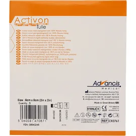 ACTIVON Tulle 5x5cm HONIG-WUNDAUFLAGE