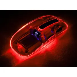 Manhattan Funkmaus USB-A 4Tasten RGB LED weiß transparent