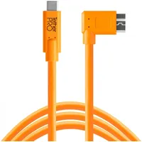 Tether Tools USB-C an USB 3.0 Micro-B Right Angle 4,6m orange