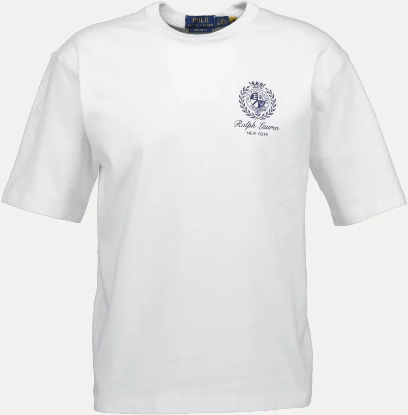 T-Shirt mit Brust- und Backprint Weiß S