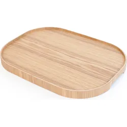 Bosign Tablett L oval Weidenholz mit Anti-Rutsch-Beschichtung
