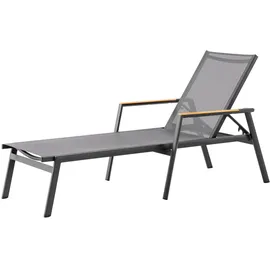 barths Paros Sonnenliege 196 x 76 x 36 cm Grau