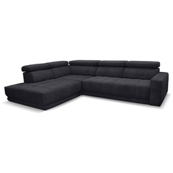 Ecksofa Abel Stoff Graphite Black