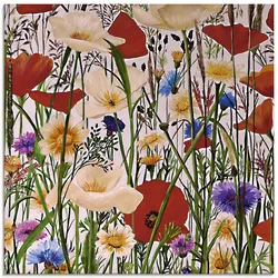 Glasbild ARTLAND "Bunt und Natürlich", blau (farbe bild(er): blau), B:50cm H:50cm, Bilder, in verschiedenen Größen