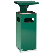 Proregal Kombiascher mit verstärktem Schutzdach 38 Liter, HxBxT 91 x 39,5 x 39,5 cm Verzinkter Stahl Grün