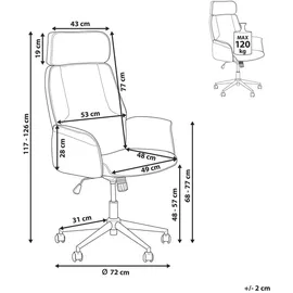 Beliani Pilot Polyester Grau