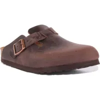 Birkenstock Boston Nubukleder geölt schmal habana 37