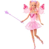 Mattel Barbie Fantasy Feenpuppe mit Farbwechsel-Flügeln (JCP76)
