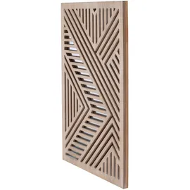 Casablanca by Gilde Holzbild CASABLANCA BY GILDE "Bild; Spiegel Enigma naturfarben H. 78 cm", beige (farbe bild(er): naturfarben), B:53cm H:78cm T:3cm, Glas, MDF, Bilder, Holzbild