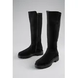 aniston shoes Stiefel ANISTON SHOES, Damen, Gr. 39, Normalschaft, schwarz, Velourslederimitat, Schuhe Stiefel, Stretch-Stiefel mit Innen-Reißverschluss - NEUE KOLLEKTION, Topseller