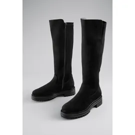 aniston shoes Stiefel ANISTON SHOES, Damen, Gr. 39, Normalschaft, schwarz, Velourslederimitat, Schuhe Stiefel, Stretch-Stiefel mit Innen-Reißverschluss - NEUE KOLLEKTION, Topseller