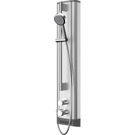 KWC AR Duschpaneel, F5, hydr., Edelstahl, Thermostat, HB-Garnitur,
