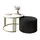 lookway LORI Hochglanz Gold/Schwarz Metall 70 x 49 cm