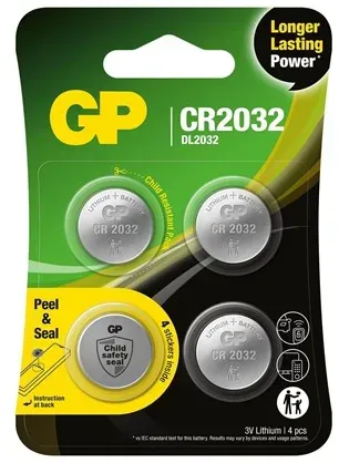 battery - safety seal - 4 x CR2032 - Li/MnO2