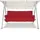 Beautissu Auflage 180 x 50 x 8 cm rot 2-tlg.