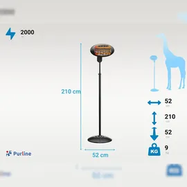 PurLine HEATY Ex2000 Terrassenstrahler - Black - One Size