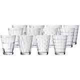Villeroy & Boch Glas Dressed Up Wassergläser 310 ml 12er Set, Glas weiß