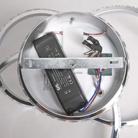 H4L LED Deckenleuchte Deckenlampe 31W modern Lichtringe 230V - Silber