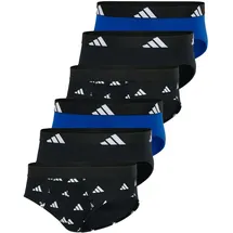 adidas Slip schwarz/weiß/blau S 6er Pack