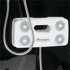 KERRA Hydromassage Duschkabine XL mit Badewanne rechts 151 x 86 cm Schwarz