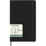 Moleskine 18 Monate Wochen Notizkalender 2026/2027, L/A5, 1 Wo = 1 Seite, Rechts linierte Seite, Fester Einband, Schwarz