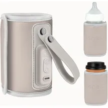 lionelo Thermup Go Tragbarer Babyflaschenwärmer USB-C, Flaschenwärmer Unterwegs & Auto, 24h Warmhaltefunktion, 5 Temperaturstufen 38–50°C, LCD Display, Thermostat, Universal, BPA-frei, Leise