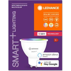 LEDVANCE SMART+ LED Strahler GU10 Zigbee DIMM 4,9W RGBW Dimmbar App Google & Alexa