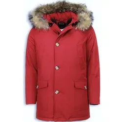 Enos  Parkas Jacken Mit Fellkragen Winterjacken  in Rot, EU M
