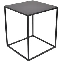 Loft42 Aron Beistelltisch quadratisch - schwarzes Metall - 38x38x40