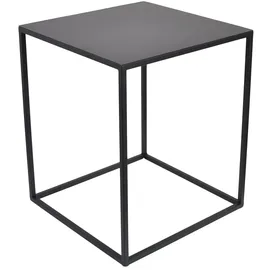 Loft42 Aron Beistelltisch quadratisch - schwarzes Metall - 38x38x40