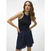 Vero Moda Tanktop VERO MODA "VMCHLOE SHORT TANK TOP JRS NOOS", Damen, Gr. XS (34), schwarz, Jersey, Obermaterial: 95% Baumwolle, 5% Elasthan, unifarben, slim fit normal, amerikanischer Ausschnitt, Tops Tanktop